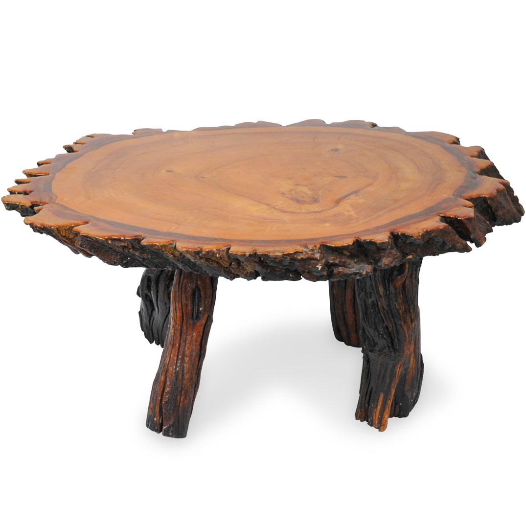 Olive Wood Tree Stool (1 of 5)