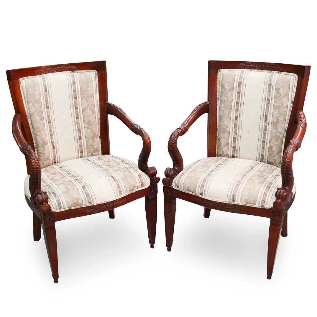 Pair Of Antique English Wooden Chairs (1 of 9)