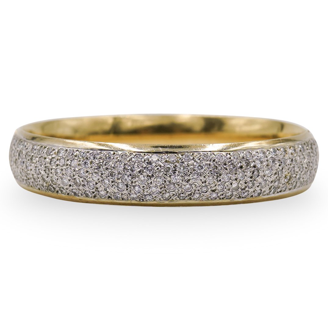 14k Gold and Diamond Bangle Bracelet (1 of 5)
