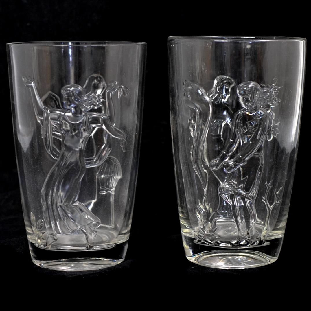 Veryls Art Deco "Four Seasons" Glass Vases (1 of 8)