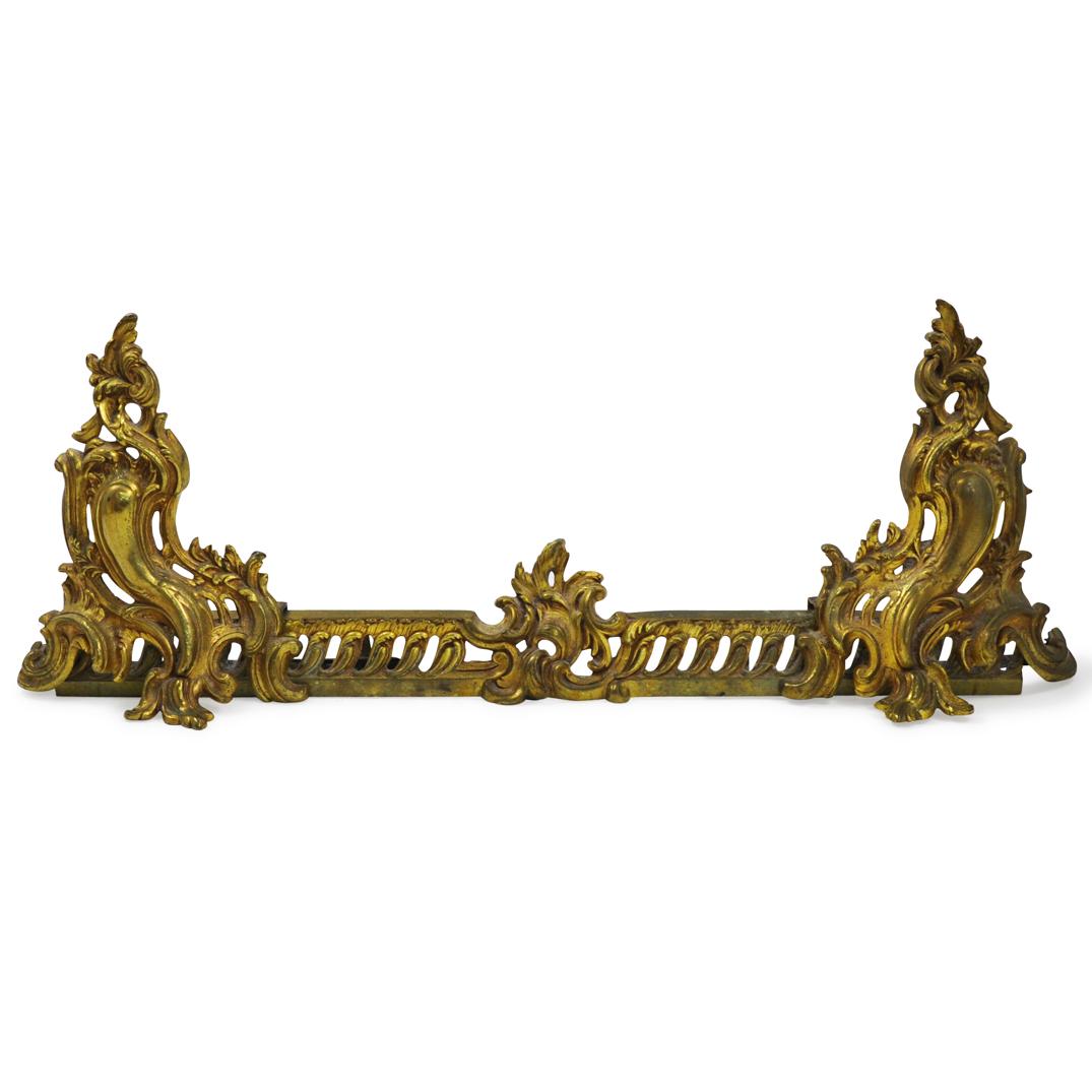 (3 Pc) Continental Gilded Bronze Andirons (1 of 4)