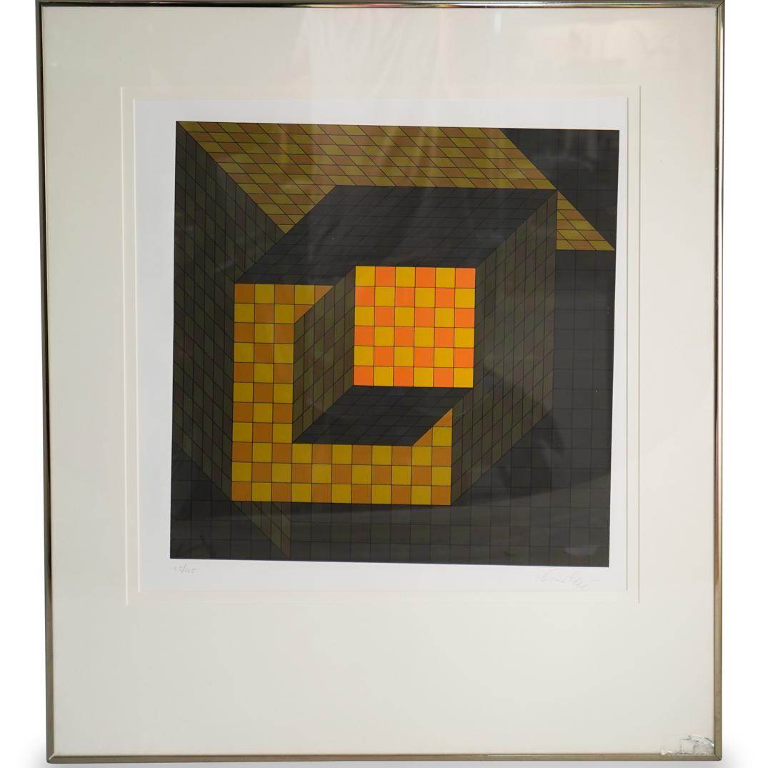 Victor Vasarely (Hungarian, 1908-1997) Color Serigraph (1 of 5)