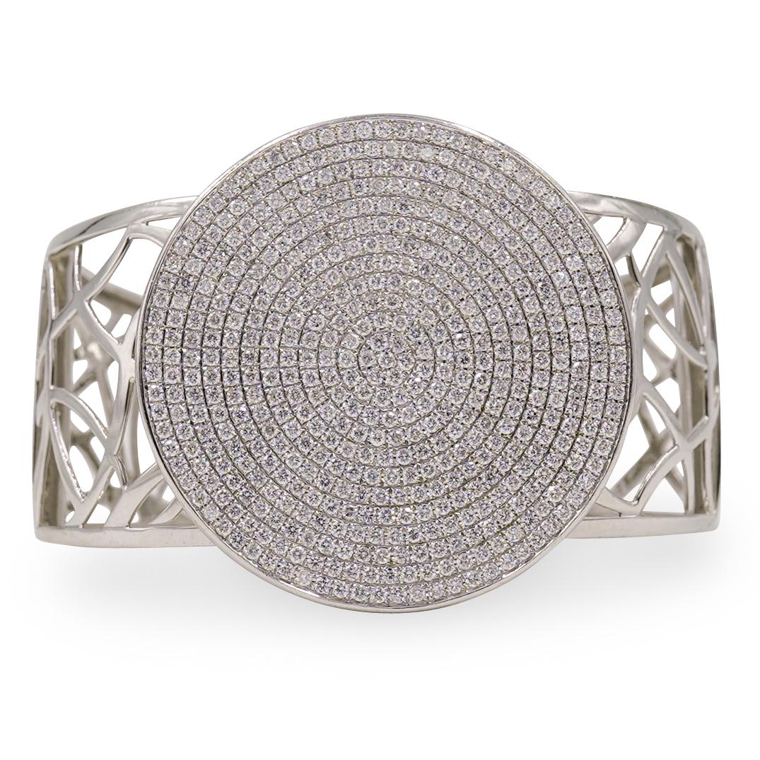 14k Gold and Diamond Cuff Bracelet (1 of 6)