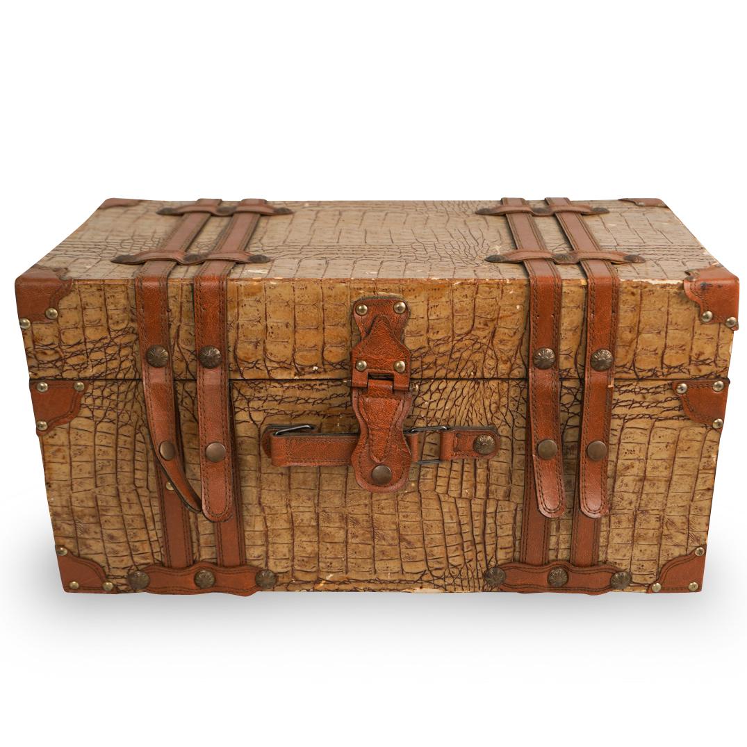 Wood and Alligator Skin Chest (1 of 7)