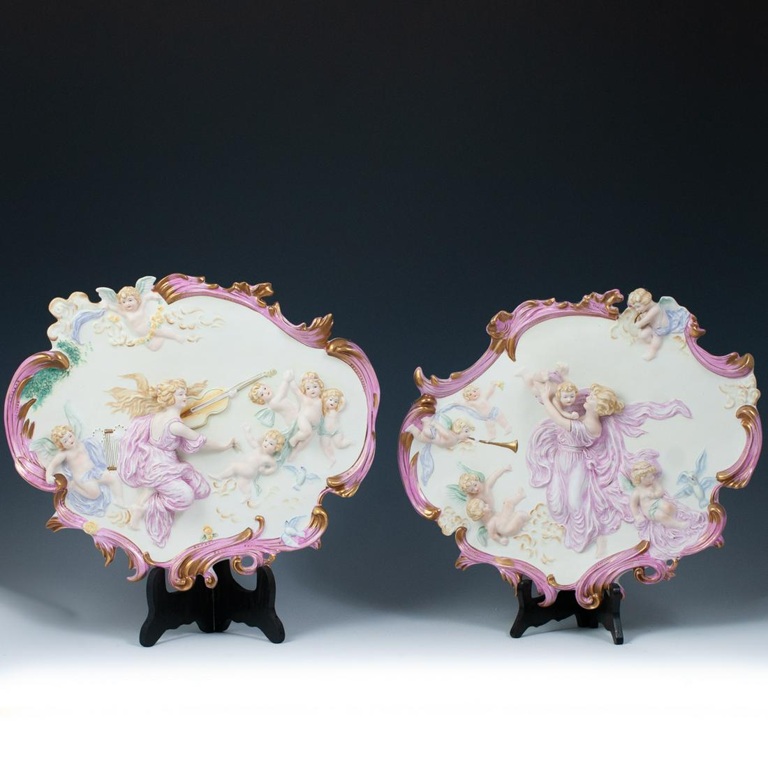 Pair Of Continental Porcelain Plaques (1 of 8)