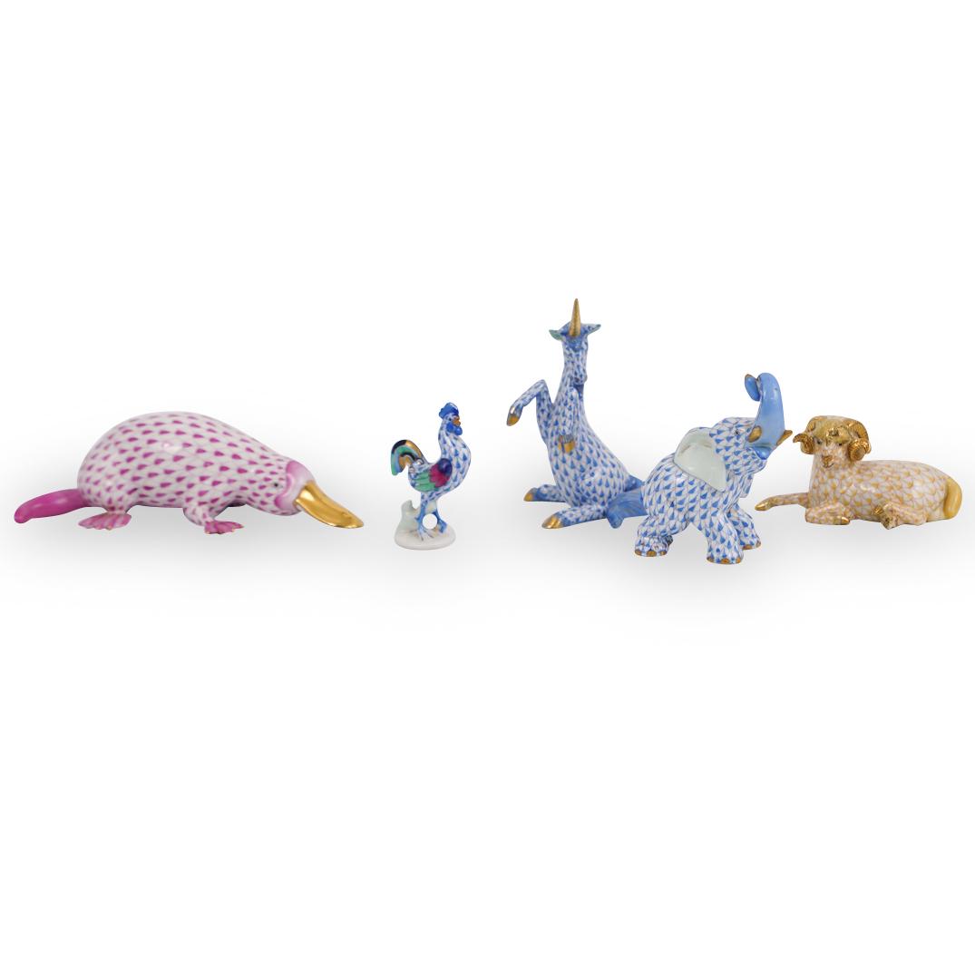 (5 Pc) Collection Of Herend Porcelain Figurines (1 of 9)