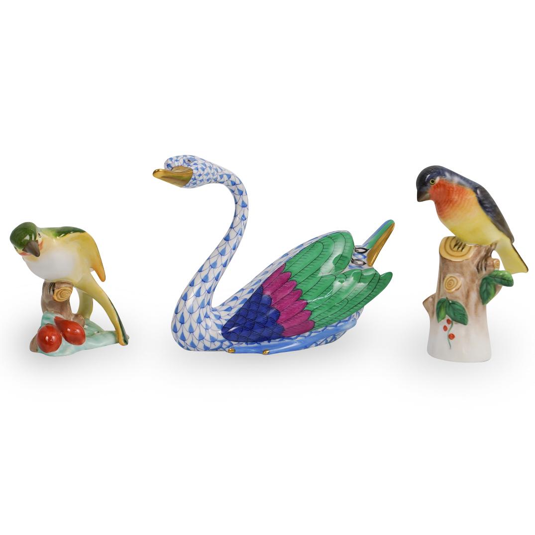 (3 Pc) Lot Of Herend Porcelain Figurines (1 of 6)