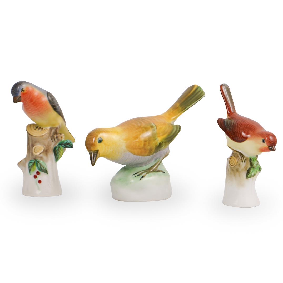 (3 Pc) Lot Of Herend Porcelain Naturalistic Birds (1 of 5)
