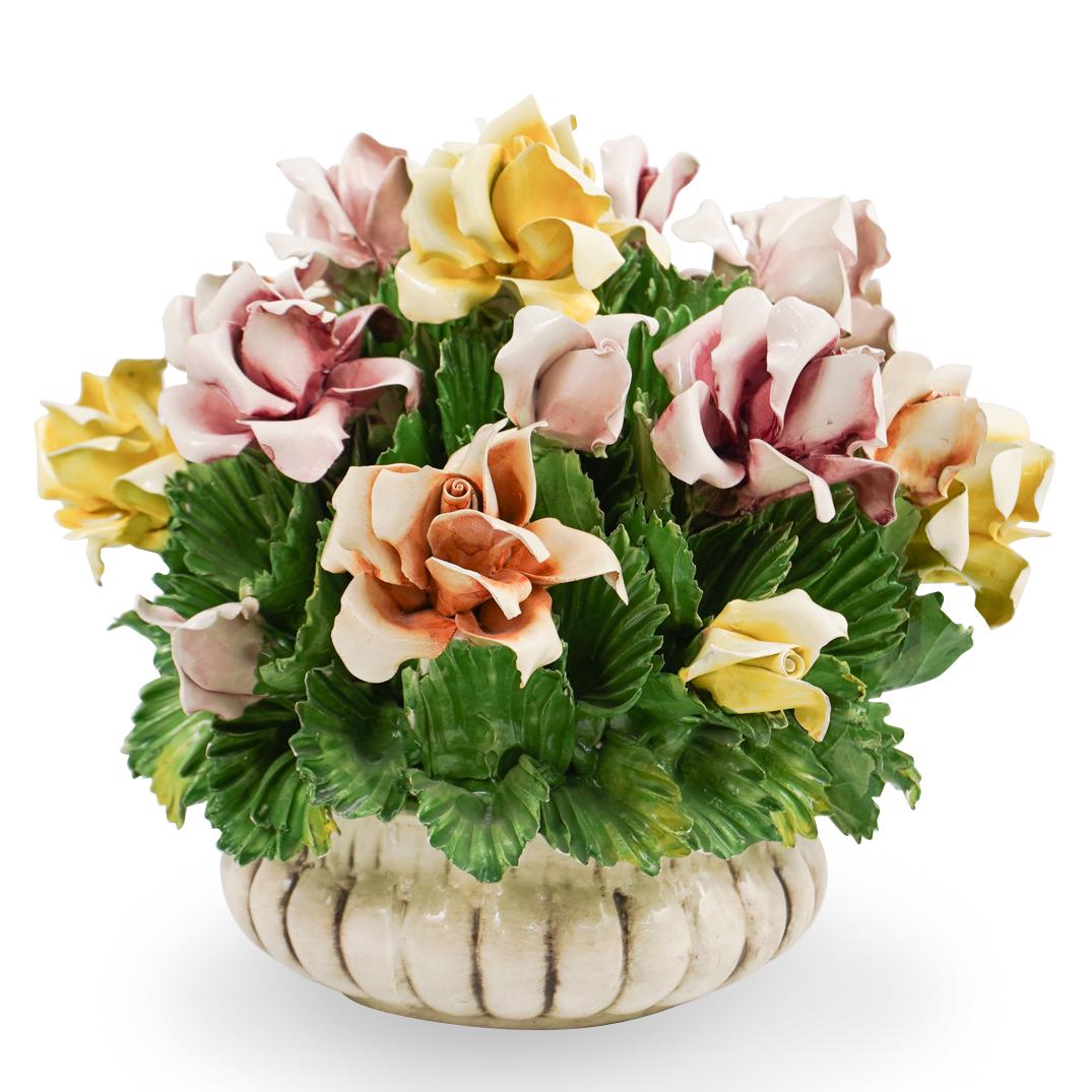 Capodimonte Porcelain Floral Centerpiece (1 of 6)
