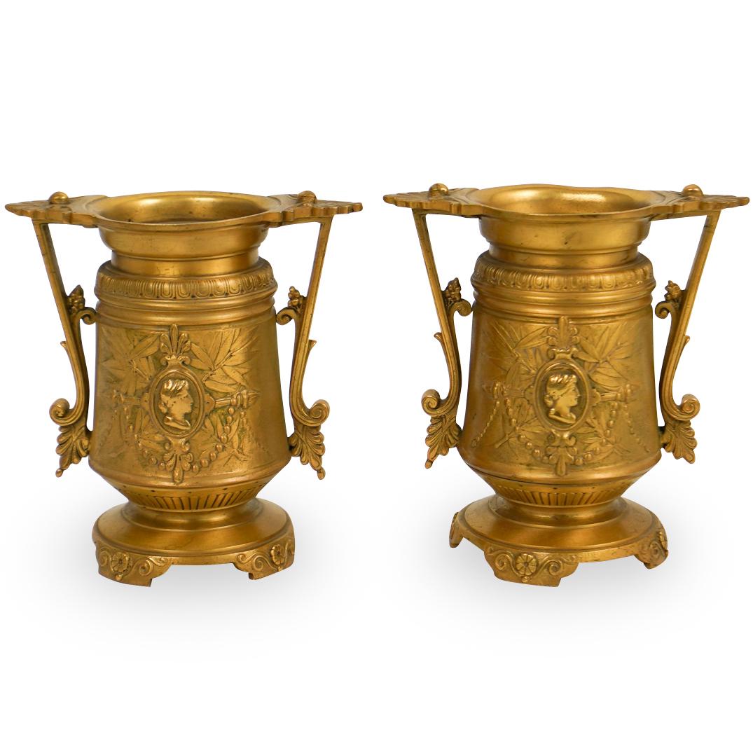 Pair Of Victorian Bronze Vases (1 of 4)