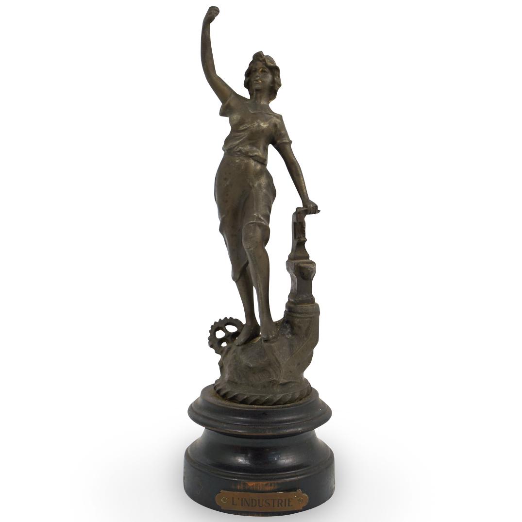 Figural White Metal Sculpture (1 of 4)