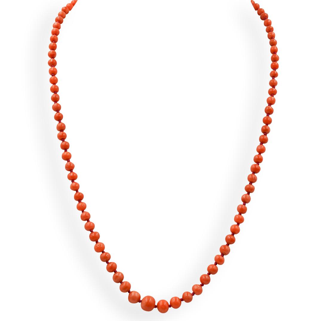 Sterling and Red Coral Necklace (1 of 4)