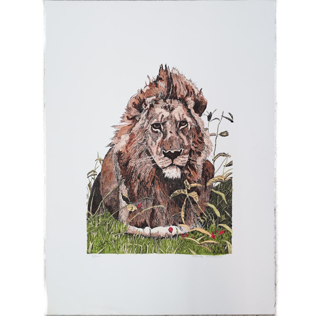 Charles Werner Signed Lion EtchingÃ‚ (1 of 4)