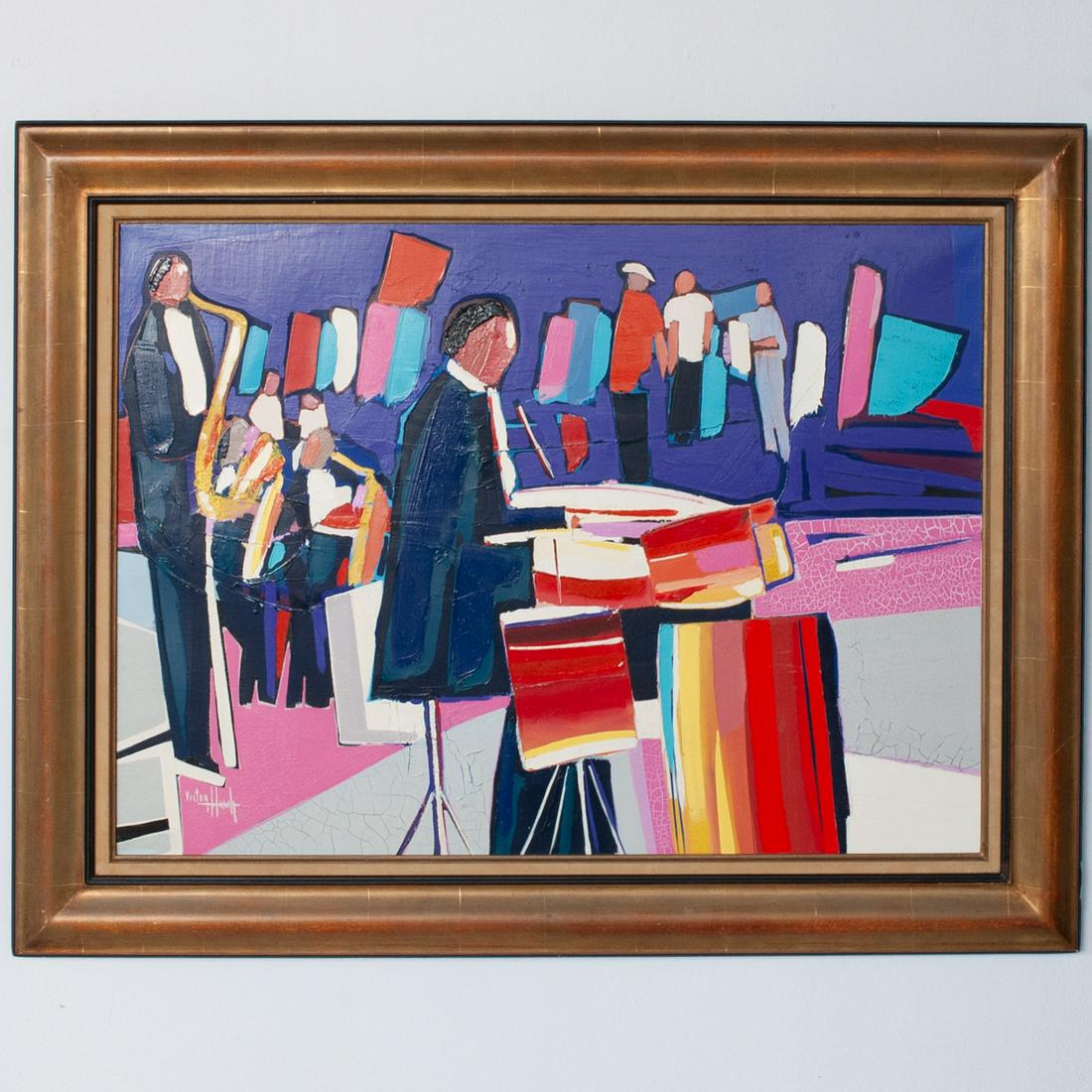 Victor Hasch (Swiss, 1945-2012) Oil on Canvas (1 of 4)