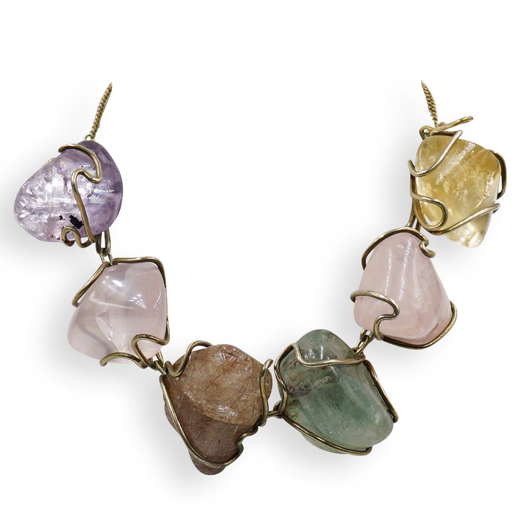 Fred Skaggs Sterling and Gemstone Necklace (1 of 4)