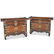 Pair Of Korean Wood and Brass Side Tables - 2