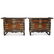 Pair Of Korean Wood and Brass Side Tables - 3