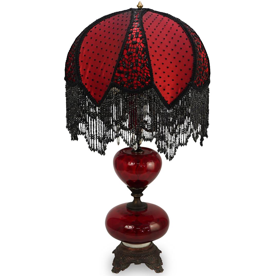 Bordello Red Glass Lamp (1 of 4)