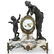 French Bronze and Marble Mantel Clock