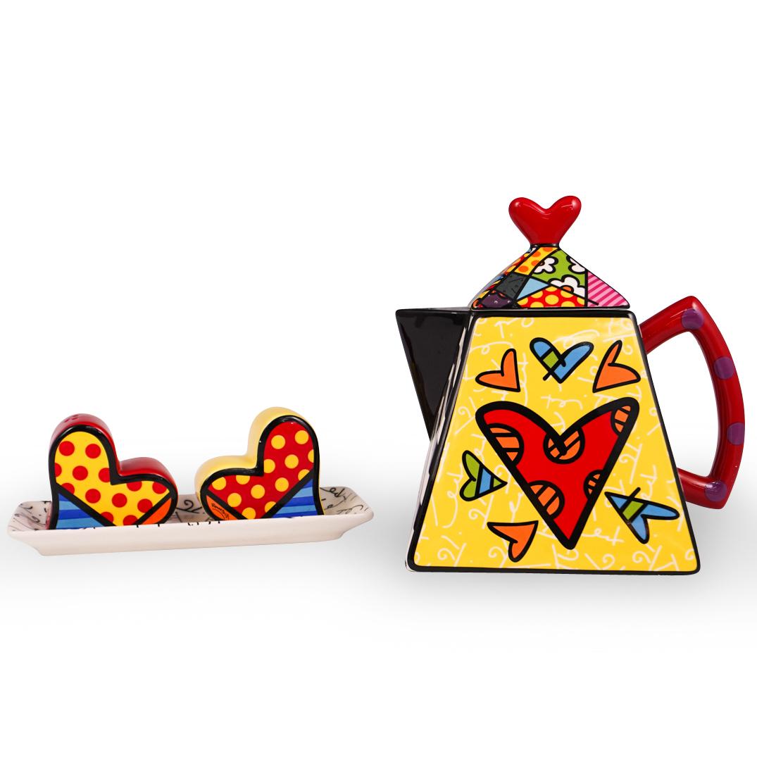 Romero Britto Teapot and Salt Cellars (1 of 7)