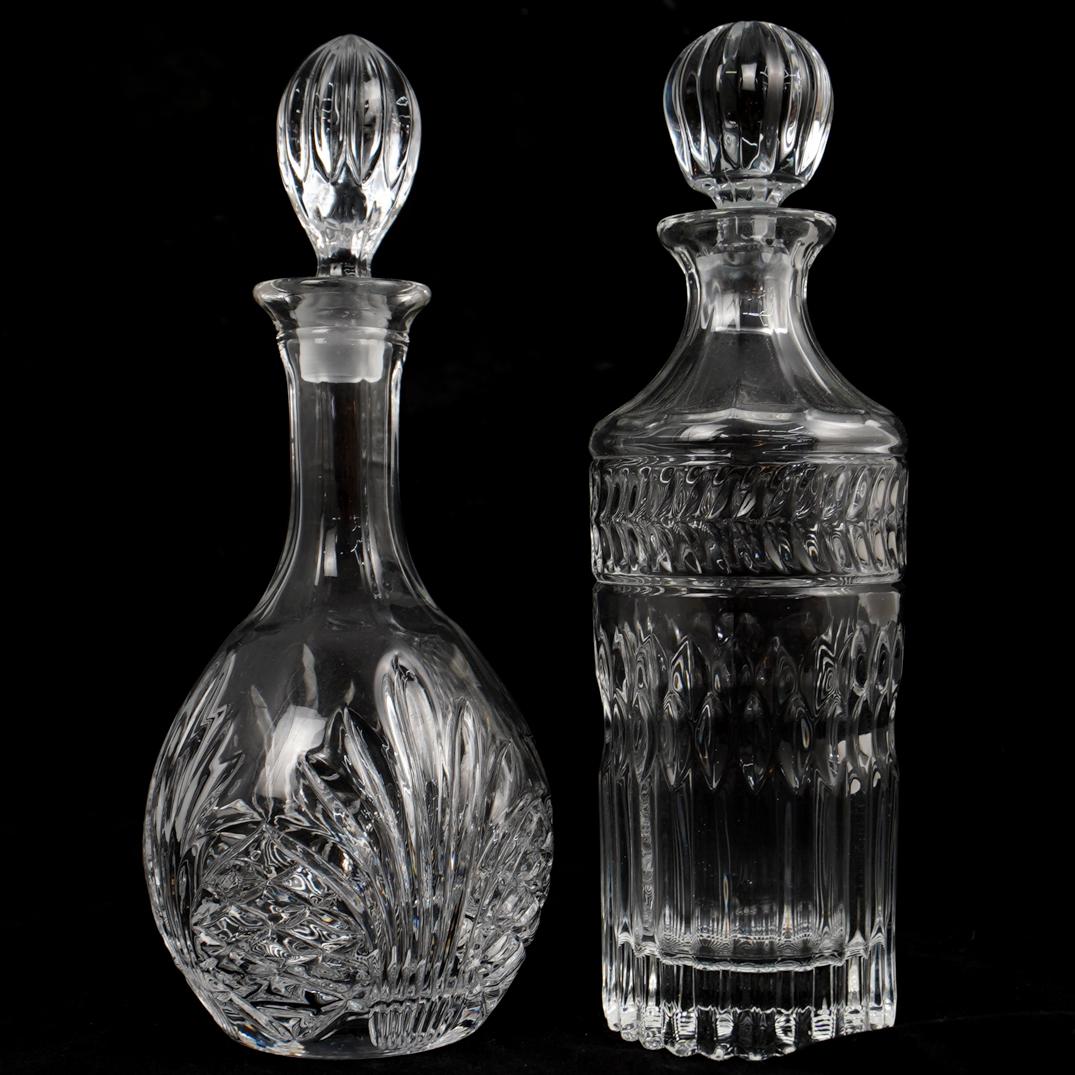 (2 Pc) Crystal Cut Decanters (1 of 4)