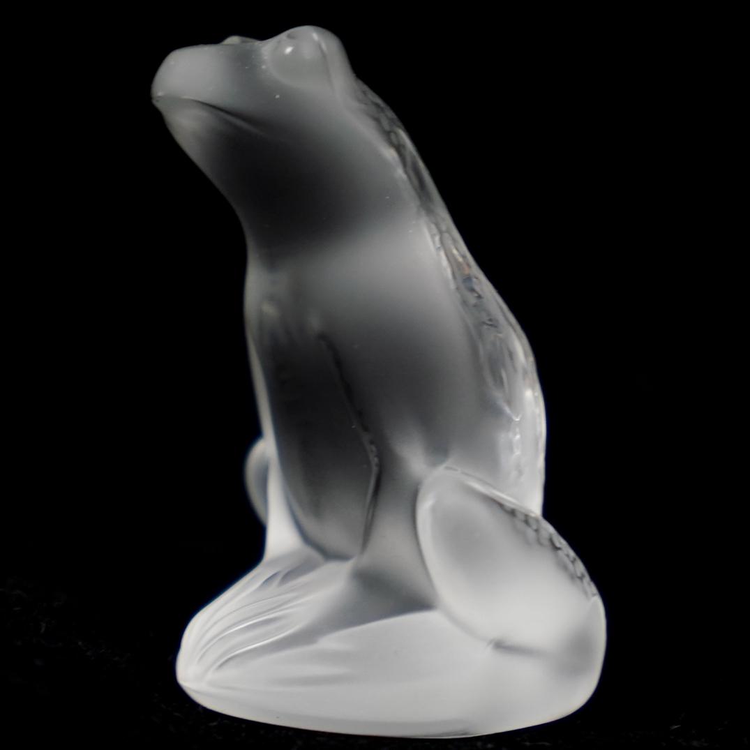 Lalique Crystal Antinea Rainette Frog (1 of 3)