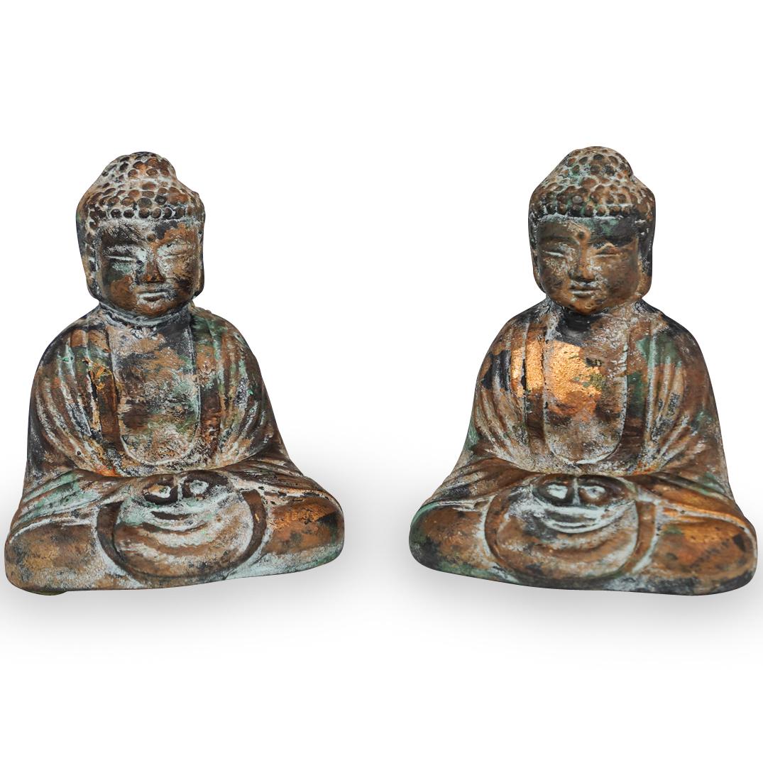Pair of Seated Buddha Figures (1 of 4)