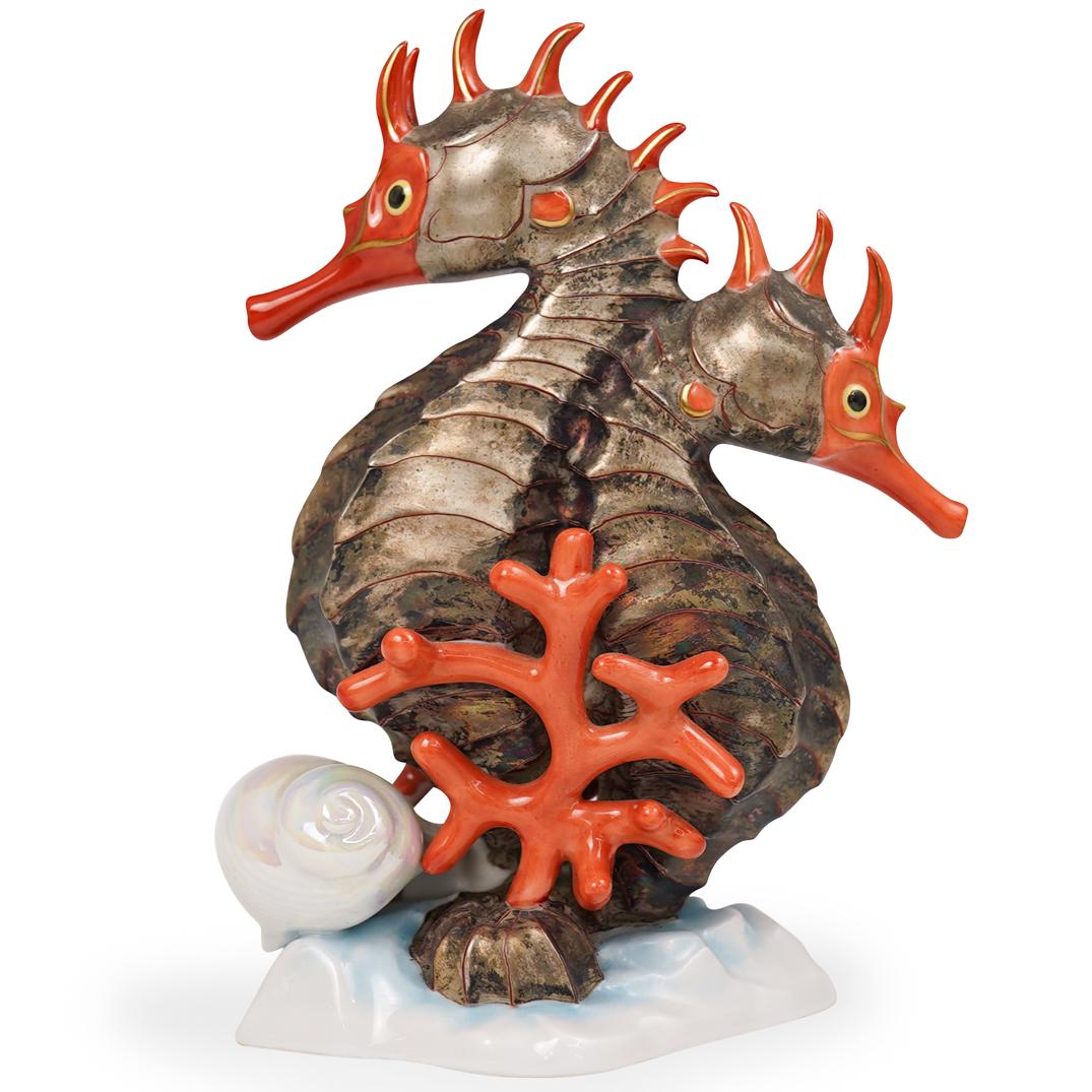 Herend Porcelain Seahorses Figurine (1 of 4)