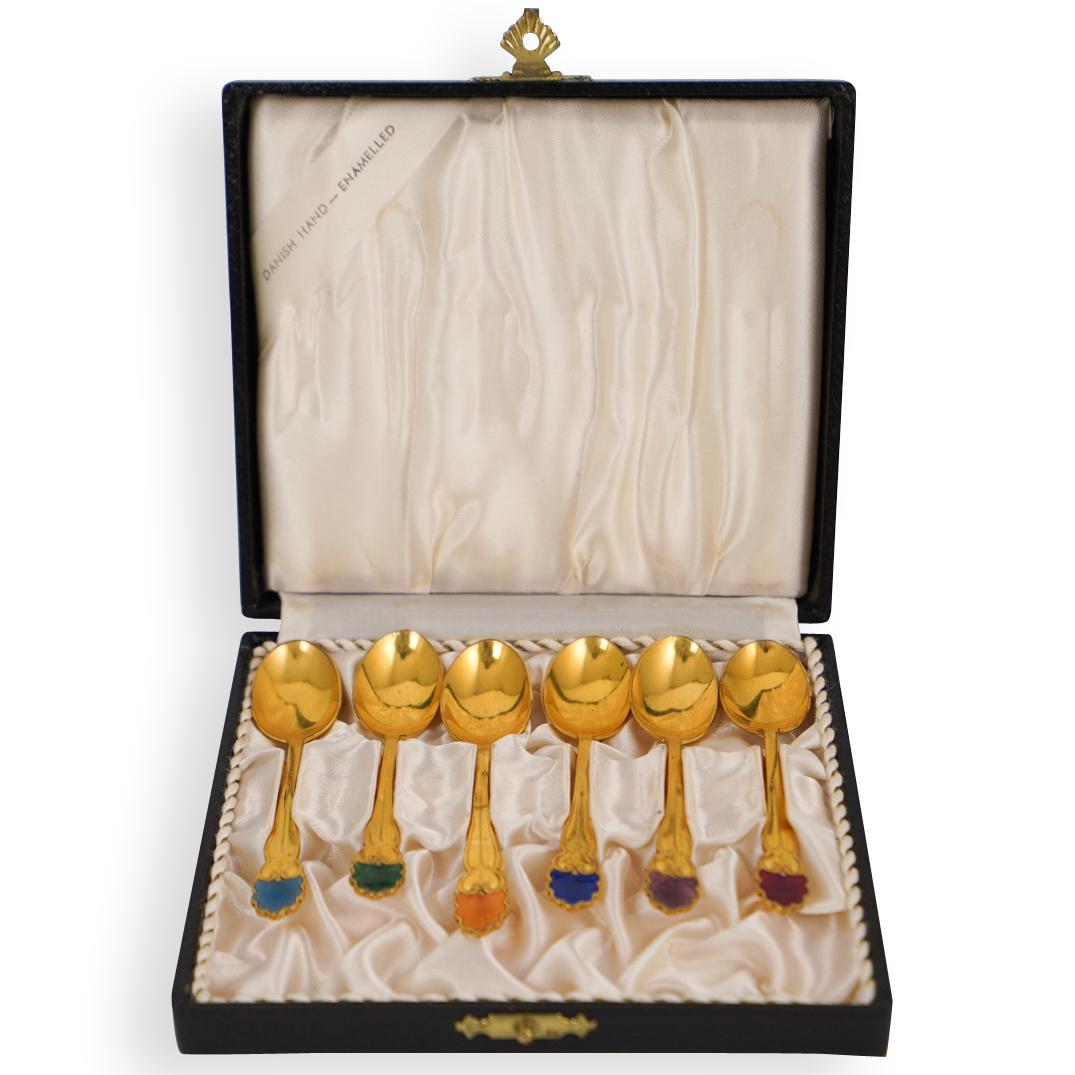 Meka Gilded Enameled Demitasse Spoons (1 of 3)