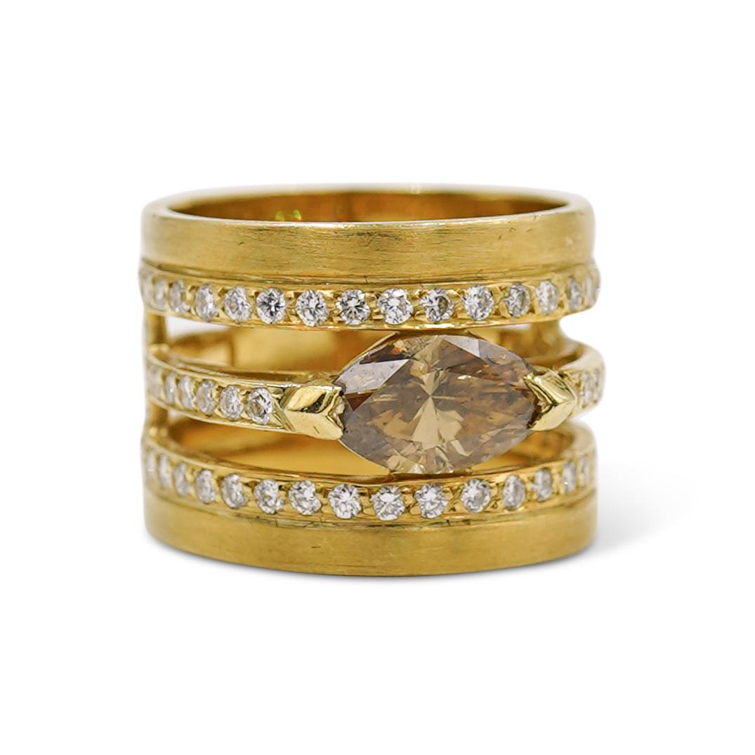 18k Gold & 1.63ct Diamond Cocktail Ring (1 of 4)