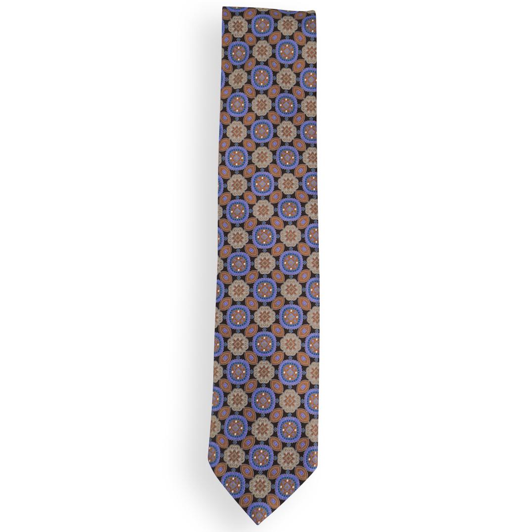 Bioni Silk Neck Tie: DESCRIPTION: A silk neck tie by designer Brioni in a colorful design. CIRCA: Mid to late 20th ct ORIGIN: Italy CONDITION: Great condition. See lot description for details on item condition. More detai