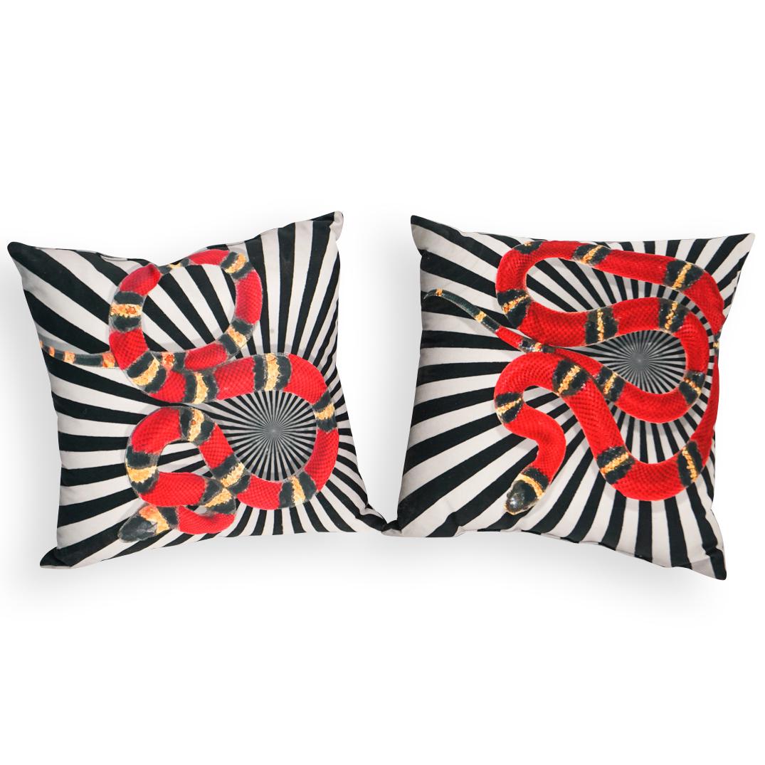 Pair of Gucci Snake Pillows (1 of 3)
