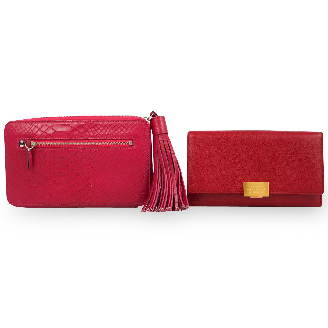 (2 Pc) Smythson Leather Wallets (1 of 8)