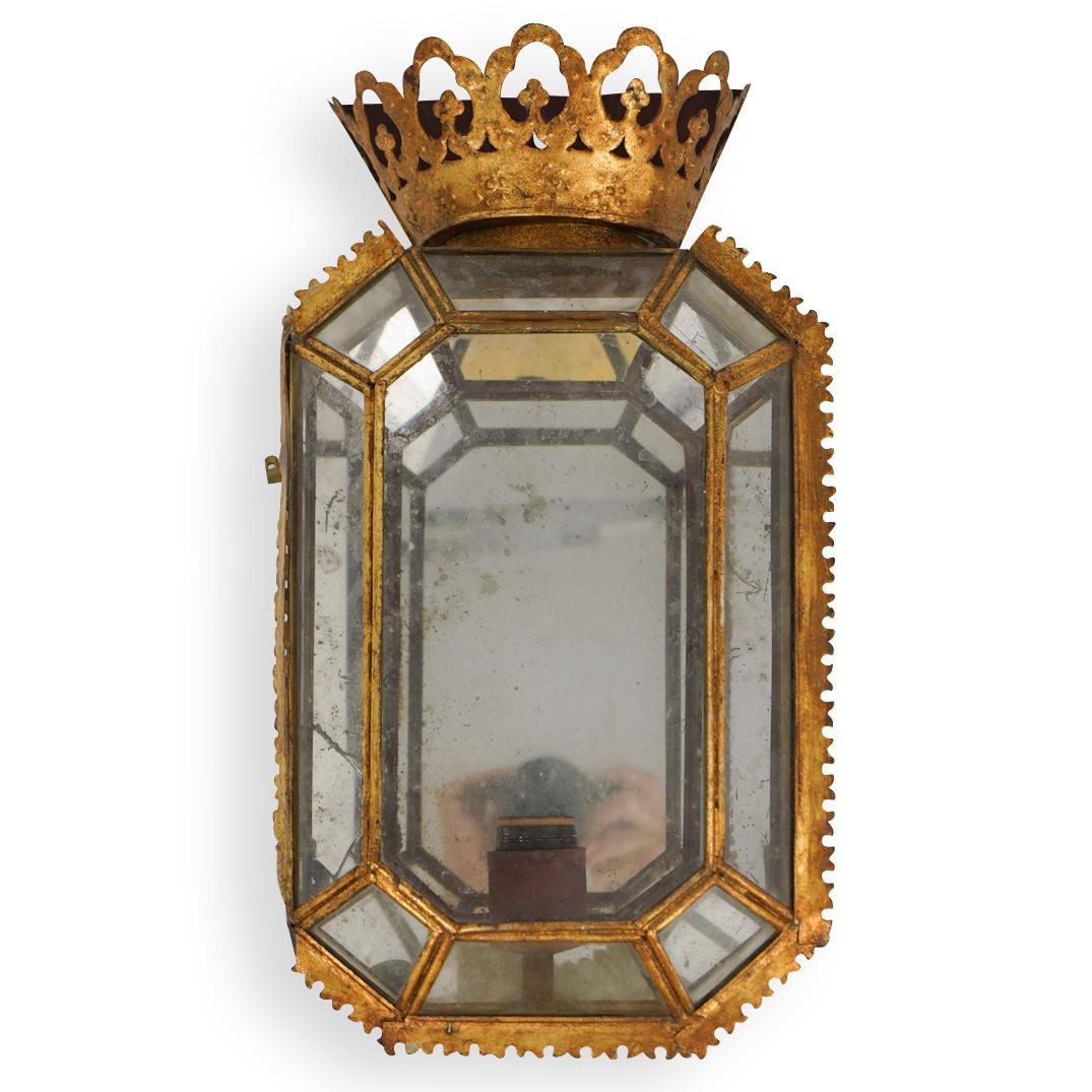 Vintage Italian Brass Wall Sconce With Light (1 of 3)