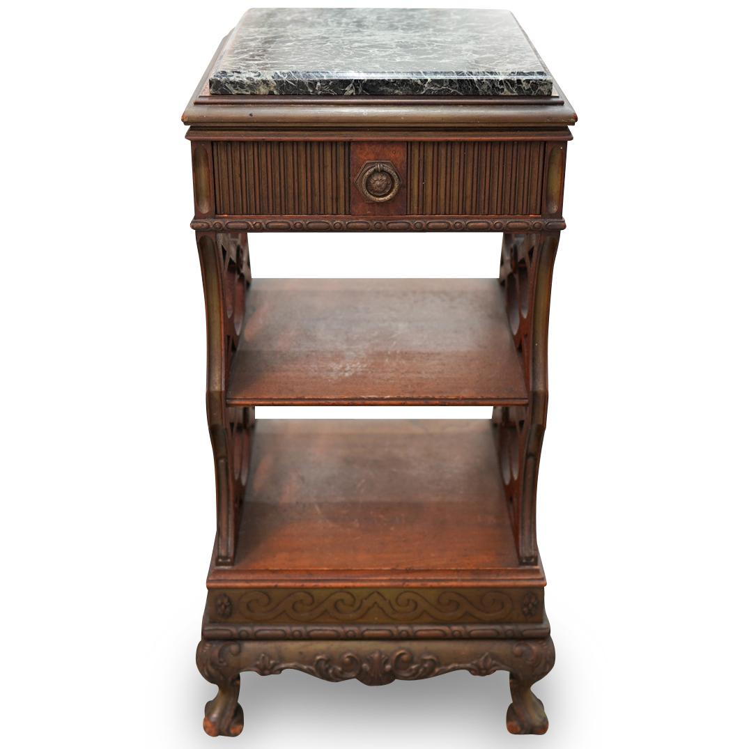 Antique Marble Top Nightstand (1 of 5)