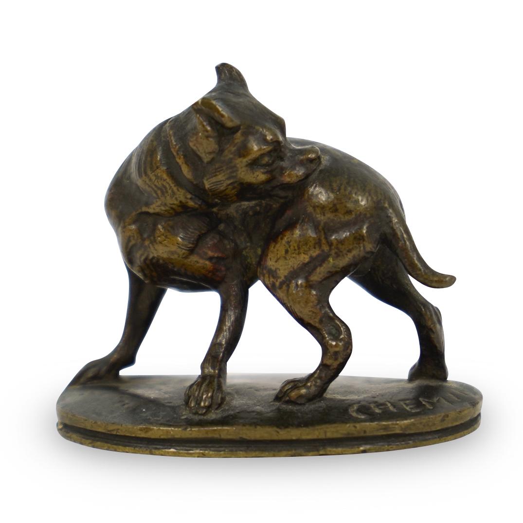 Victor Chemin (French, 1825-1901) Bronze Dog (1 of 4)