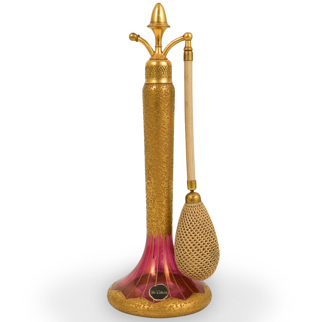 A Steuben Devilbiss Gold Perfume Atomizer (1 of 3)