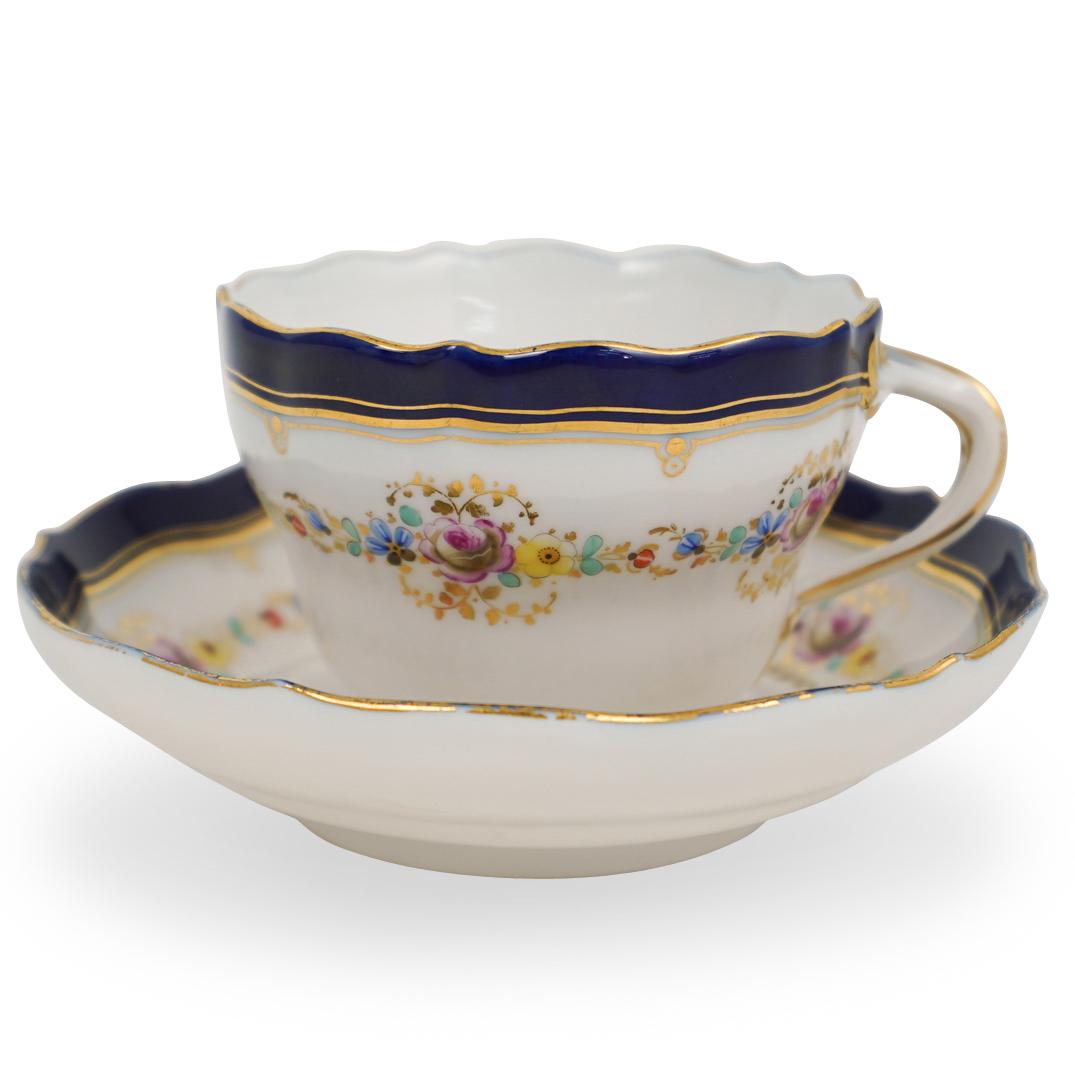 Meissen Porcelain Teacup and Saucer (1 of 4)