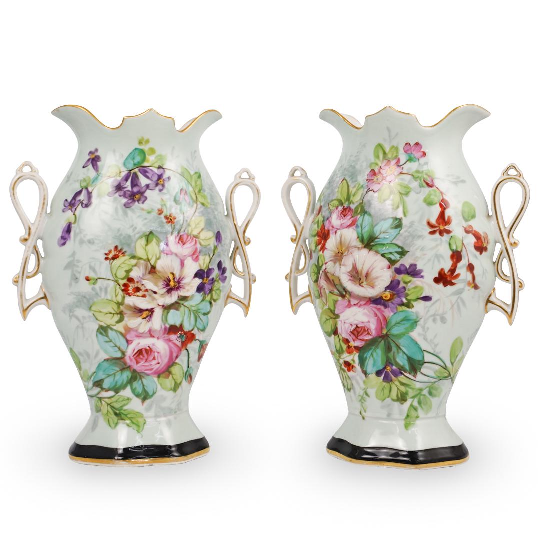 Pair of Porcelain Floral Vases (1 of 7)