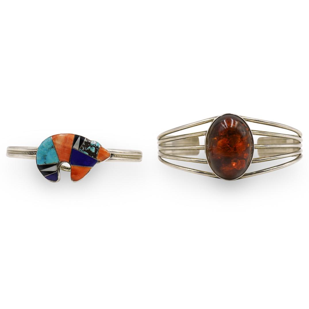 (2 Pc) Sterling Silver Cuffs (1 of 5)