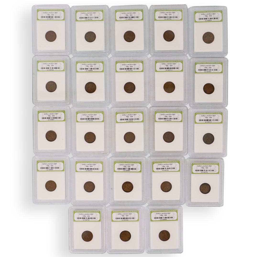 (23Pc) Lincoln Cent Lot 1930-1939 (1 of 4)