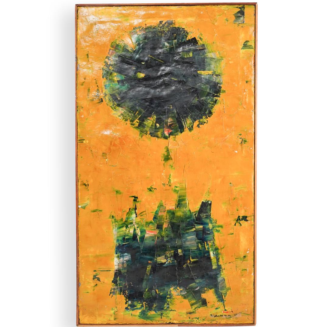 Marion Riseman (American, 1928-2010) Oil on Burlap (1 of 5)