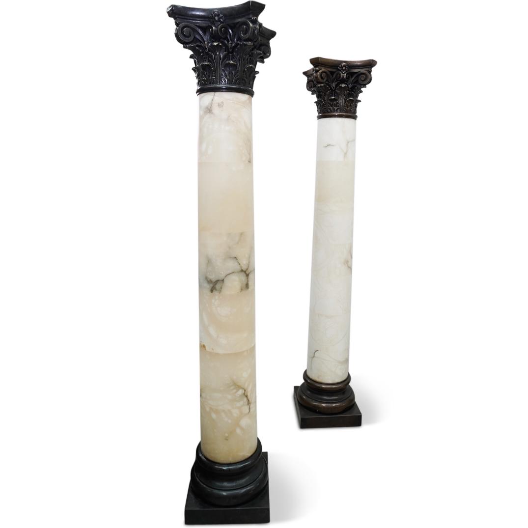 Pair of Alabaster Lighting Columns (1 of 7)