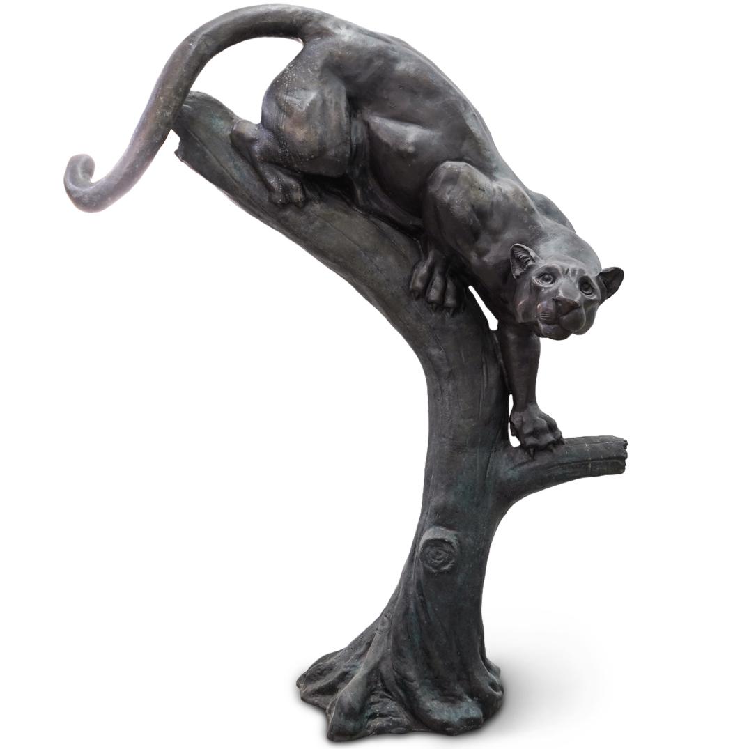 Life-Size Signed Barye Bronze Panther Sculpture (1 of 7)