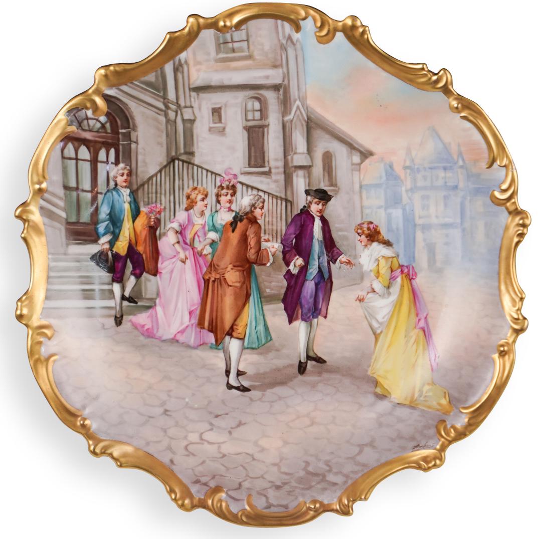 Large Limoges Porcelain Hand Painted Charger (1 of 5)