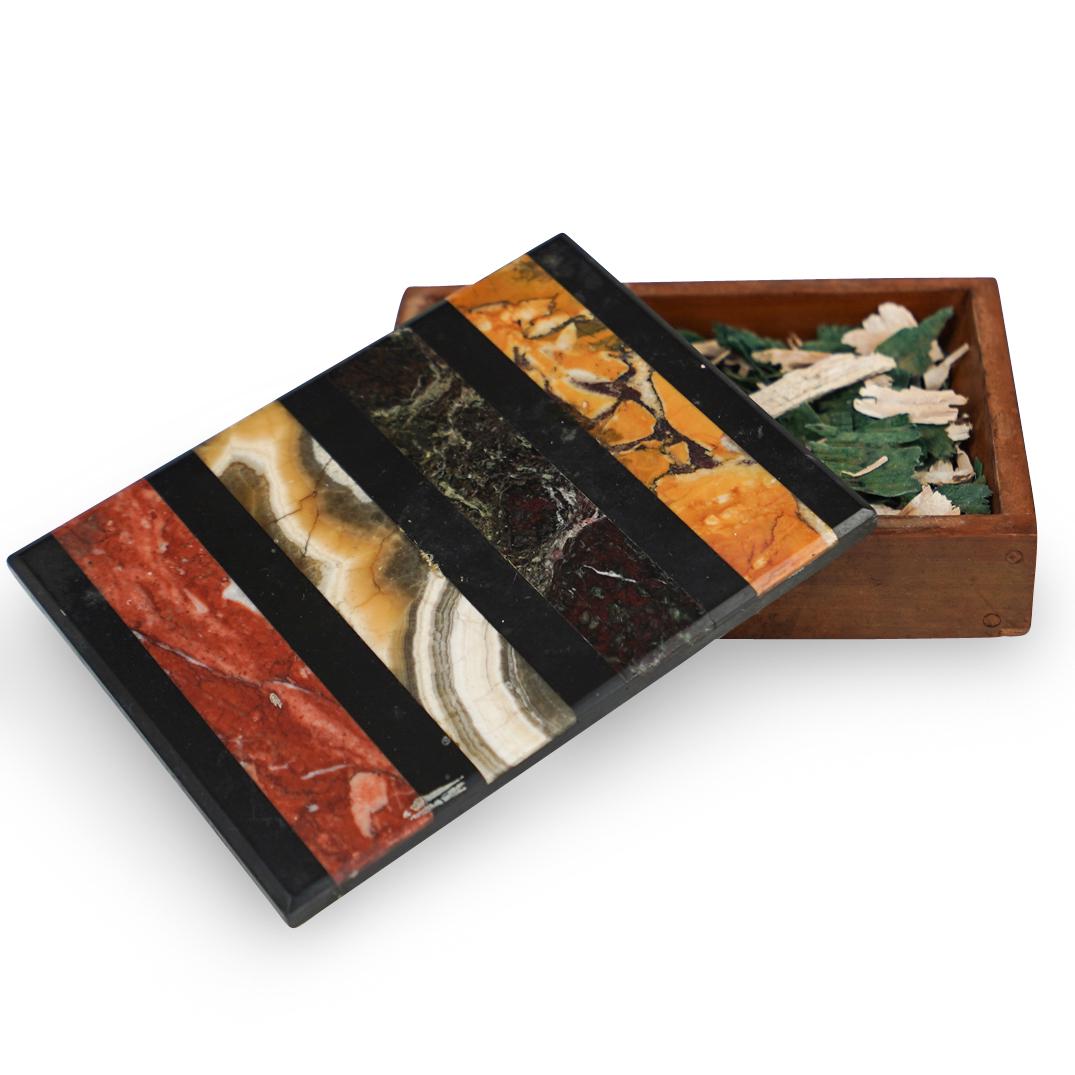 Vintage Wood and Marble Box (1 of 3)