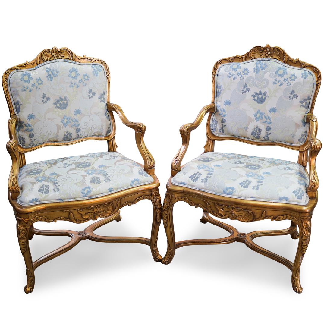Pair of Rococo Style Armchairs (1 of 6)