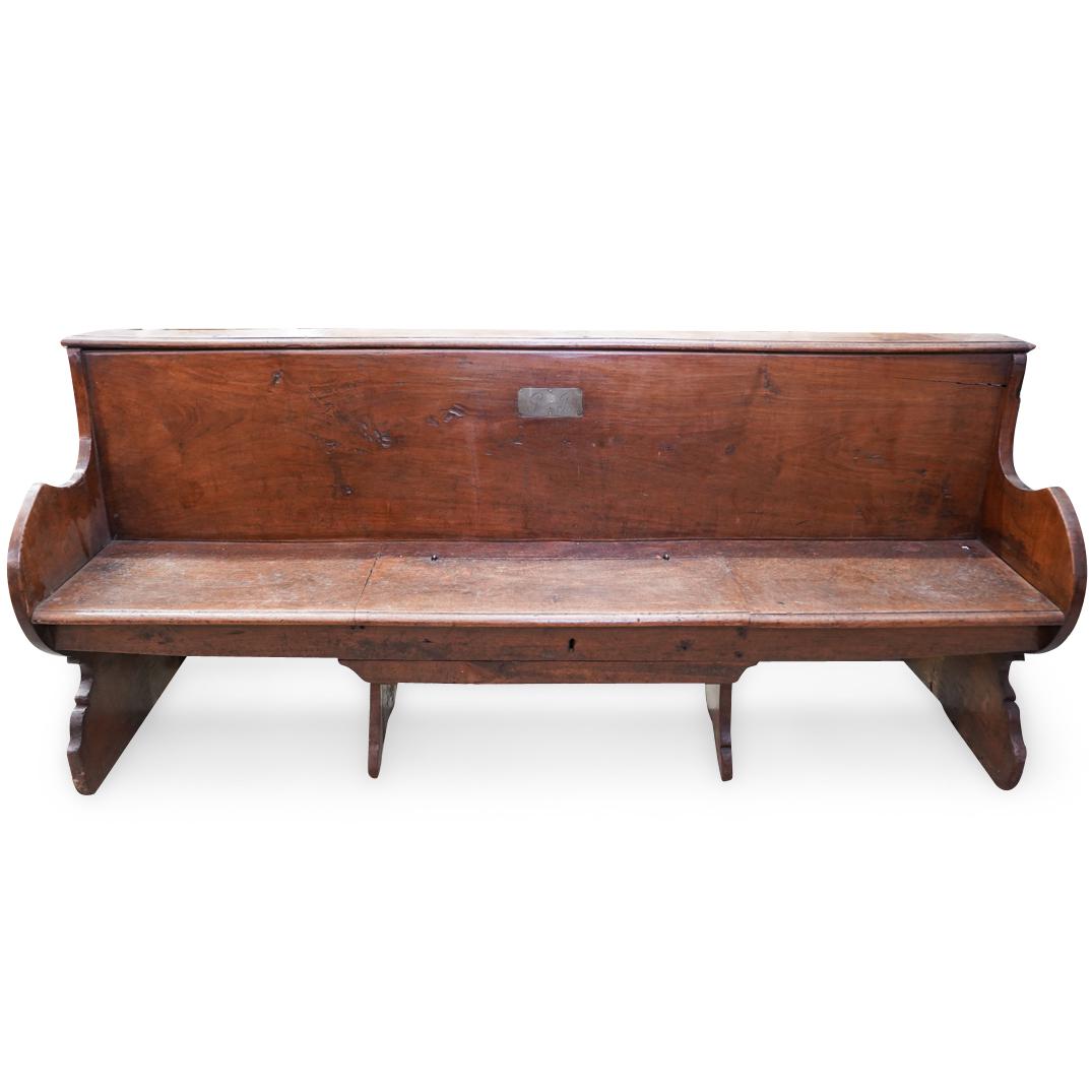 Italian 18th Ct. Church Pew Bench (1 of 7)
