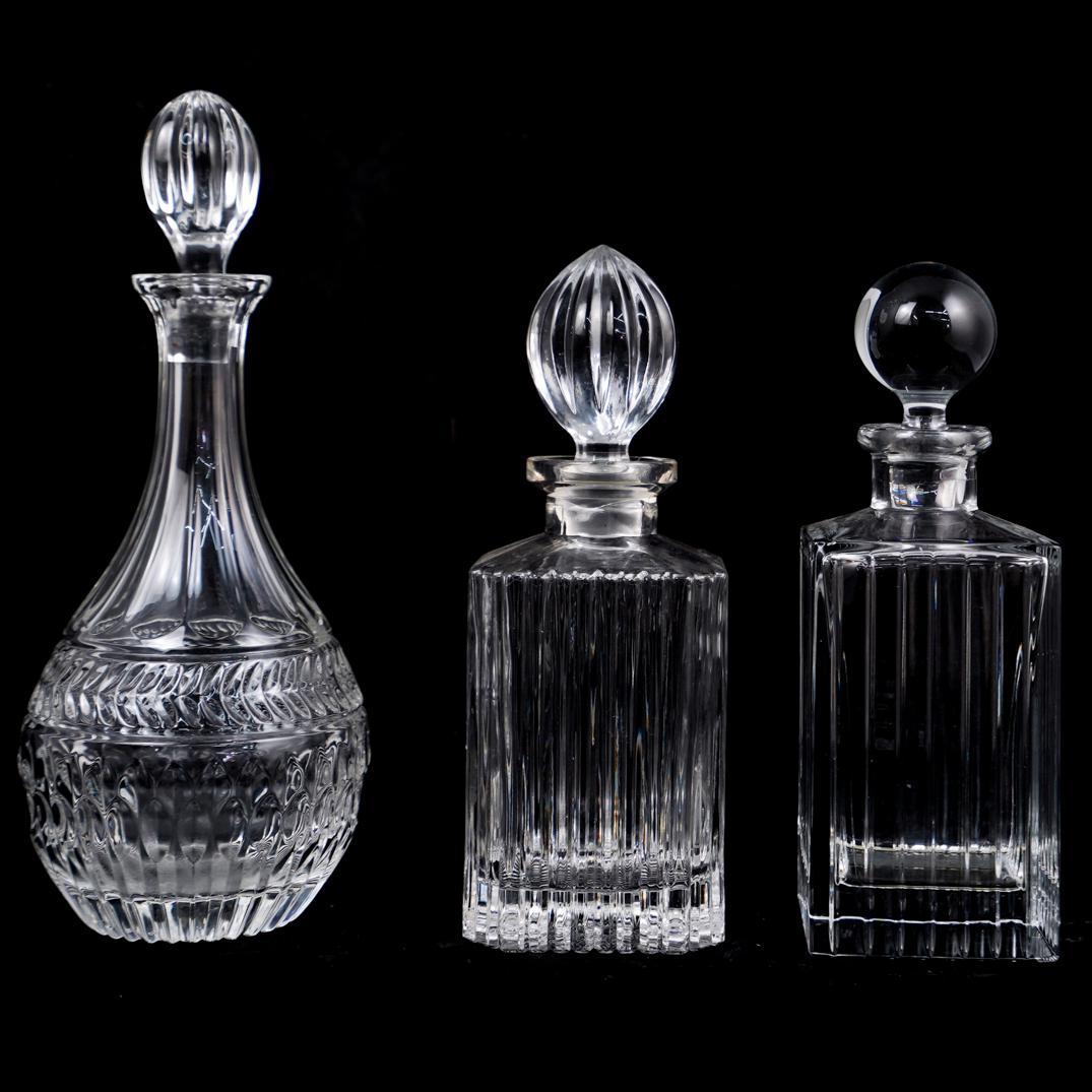 (3 Pc) Crystal Decanters (1 of 5)