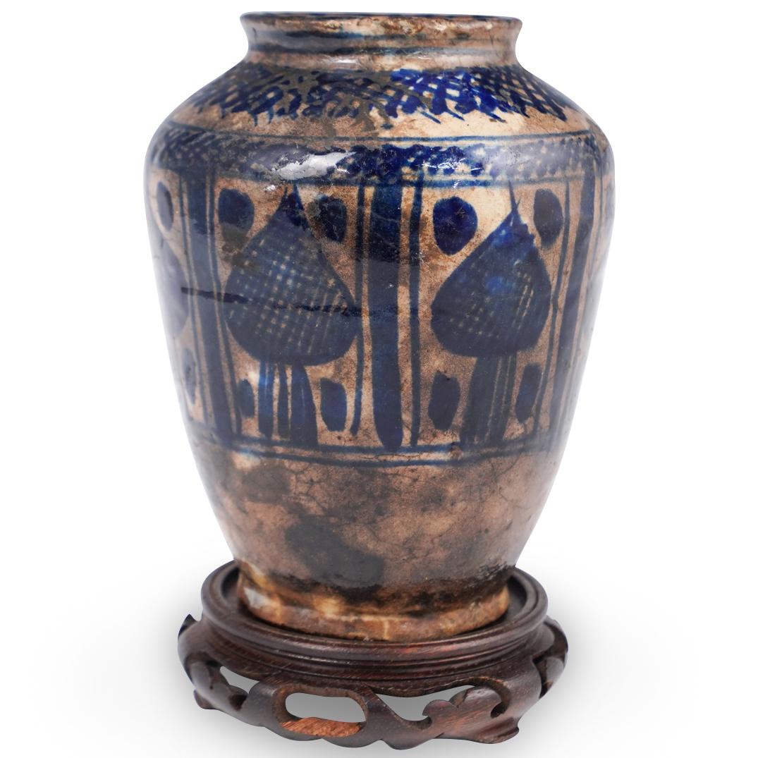 Chinese Blue Ceramic Vase (1 of 4)